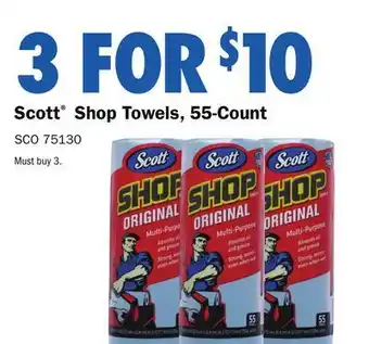 3 for $ 10 scott® shop towels, 55-count