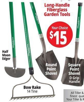 Ocean State Job Lot Long-handle fiberglass garden tools offer