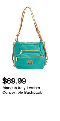 TJ Maxx Made in italy leather convertible backpack offer