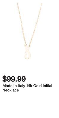 TJ Maxx Made in italy 14k gold initial necklace offer