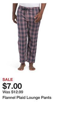 TJ Maxx Flannel plaid lounge pants offer