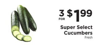 ShopRite Super select cucumbers offer