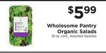 ShopRite Organic salads offer