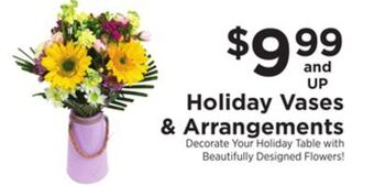 ShopRite Holiday vases & arrangements offer