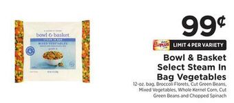 ShopRite Select steam in bag vegetables offer