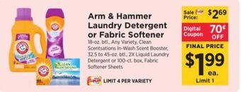 ShopRite Laundry detergent or fabric softener offer