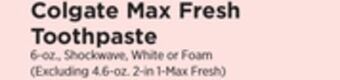 ShopRite Max fresh toothpaste offer