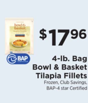 ShopRite 4-lb. bag tilapia fillets offer