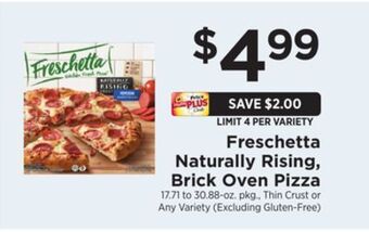 ShopRite Naturally rising, brick oven pizza offer