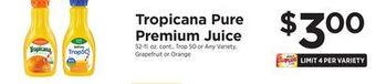 ShopRite Pure premium juice offer
