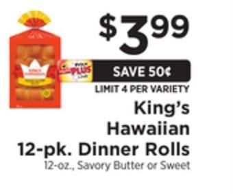 ShopRite 12-pk. dinner rolls offer