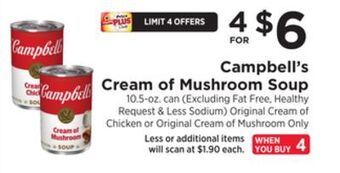 ShopRite Cream of mushroom soup offer