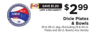 ShopRite Plates & bowls offer