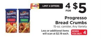 ShopRite Bread crumbs offer