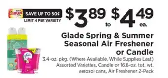 ShopRite Spring & summer seasonal air freshener or candle offer