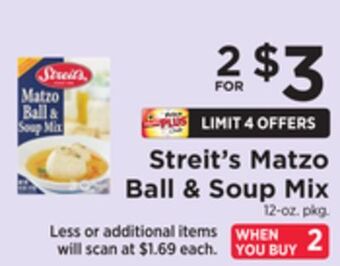 ShopRite Matzo ball & soup mix offer