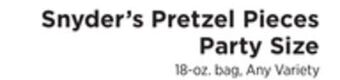 ShopRite Pretzel pieces party size offer