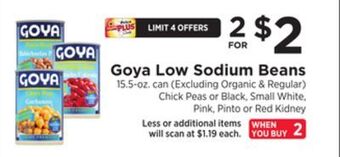 ShopRite Low sodium beans offer
