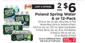 ShopRite Water 6 or 12-pack offer