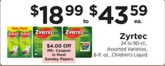 ShopRite Zyrtec offer