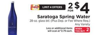 ShopRite Spring water offer