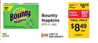 ShopRite Napkins offer
