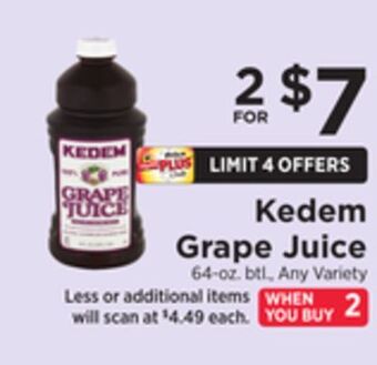 ShopRite Grape juice offer