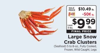 ShopRite Large snow crab clusters offer