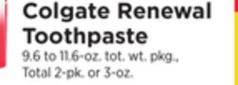 ShopRite Renewal toothpaste offer