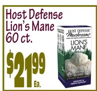 Wild By Nature Host defense lion's mane offer