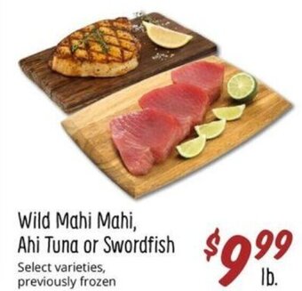 Sprouts Farmers Market Wild Mahi Mahi, Ahi Tuna or Swordfish offer