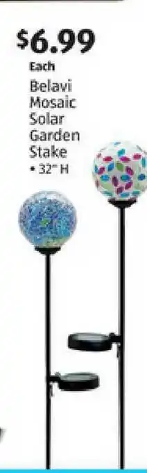 Aldi Belavi Mosaic Solar Garden Stake offer
