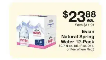 Fairway Store Market Evian Natural Spring Water 12-pack offer