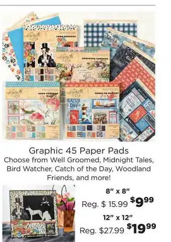Craft Warehouse Graphic 45 Paper Pads offer
