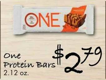 Gristedes One Protein Bars offer