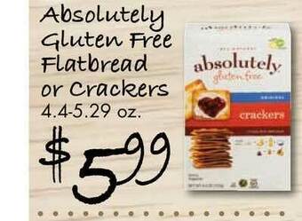 Gristedes Absolutely Gluten Free Flatbread Or Crackers offer