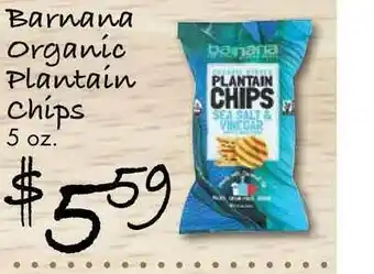 Gristedes Barnana Organic Plantain Chips offer