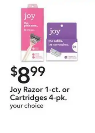 Publix Joy Razor 1-ct. Or Cartriges 4-pk. offer