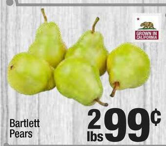 Super King Markets Bartlett Pears offer