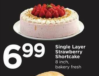 Single Layer Strawberry Shortcake