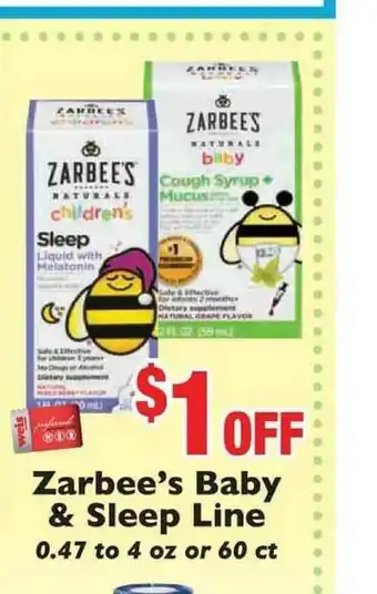 Weis Markets Zarbee's Baby & Sleep Line offer