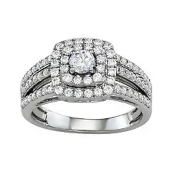 Kohl's Simply vera vera wang 14k white gold 1 carat t.w. diamond halo engagement ring offer