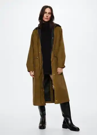 Mango Detachable hood parka offer