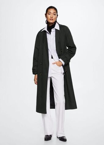 Mango Oversized cotton trench coat offer