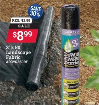 Ace Hardware 3' x 50' landscape fabric offer