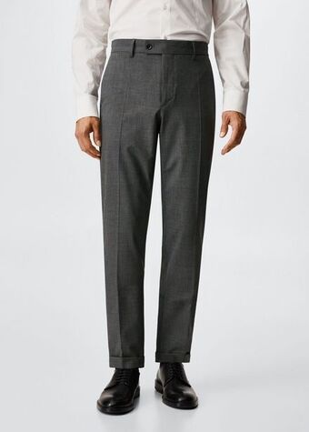 Mango Slim fit check suit pants offer