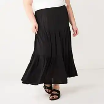Kohl's Juniors' plus size so® tiered midi skirt offer