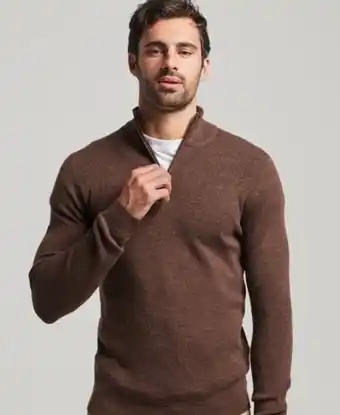 Superdry Merino half zip jumper offer