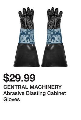 Harbor Freight Tools Abrasive blasting cabinet gloves offer