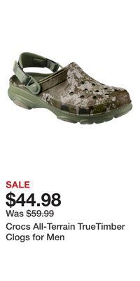 Cabela's Crocs all-terrain truetimber clogs for men offer